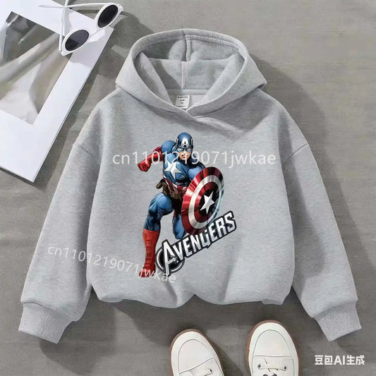 Avengers Captain America solo-kinderhoodie - grijs