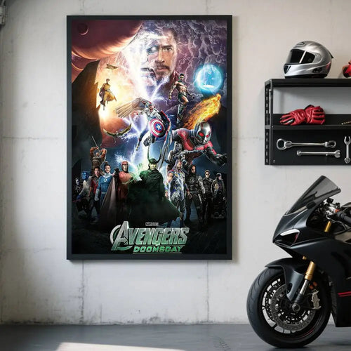 Avengers Doomsday-poster - Ontwerp met klif en volledig team