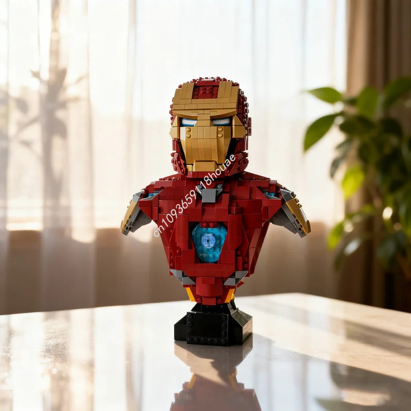Figurine en briques Avengers Iron Man, buste - 882 pièces