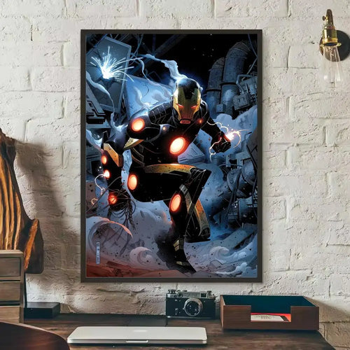 Iron Man-sticker - Rood-gouden Pantser