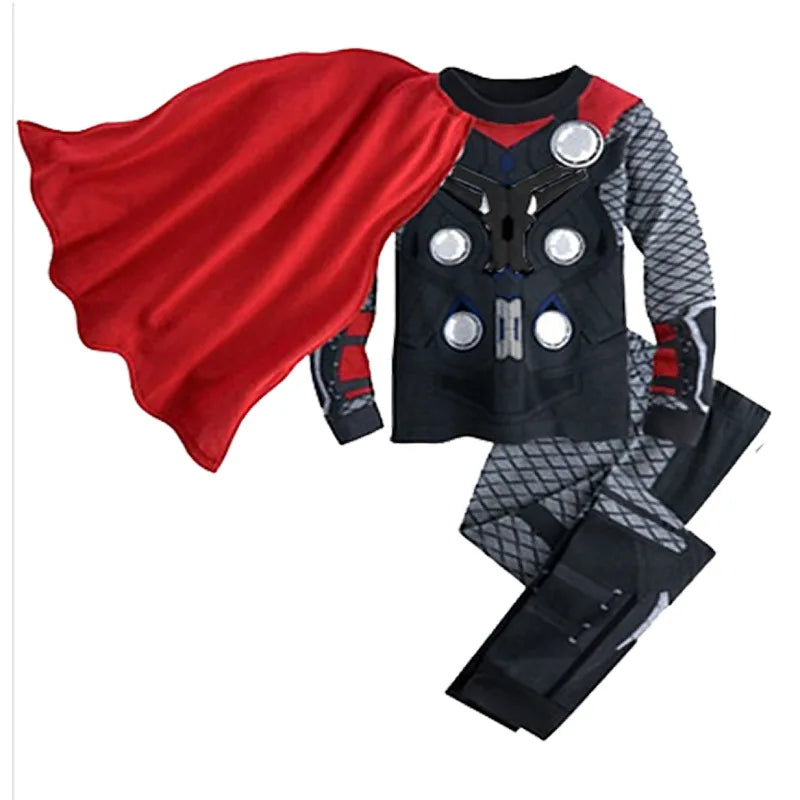 Avengers Thor-kinderpyjama - afneembare rode cape