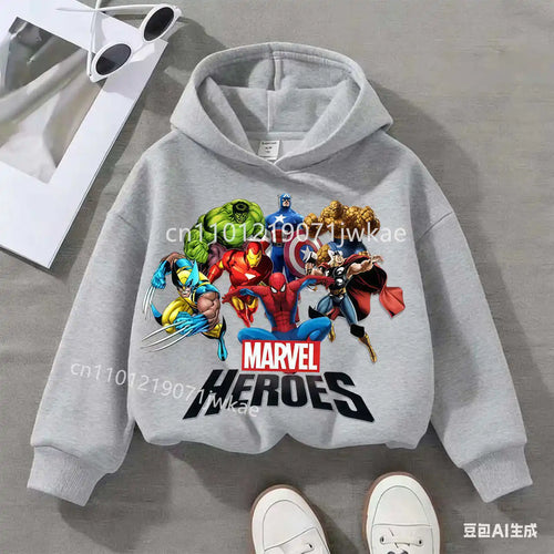 Marvel Heroes groepshoodie voor kinderen - grijs