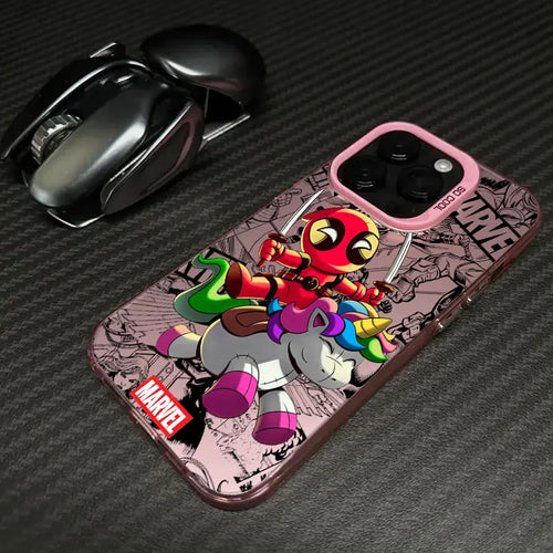 Xiaomi Avengers Deadpool-hoesje - Chibi-eenhoorn, roze rand