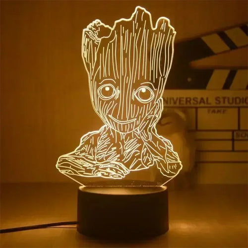 LED-lamp Marvel Avengers Groot - Dansend, 3D, 18cm