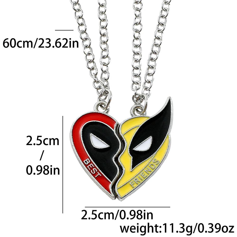 Deadpool-Wolverine-duohanger - Hartvormige Best Friends-hangers