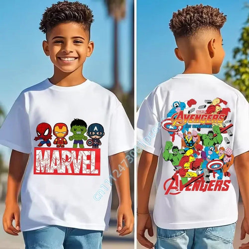 Avengers Los Vengadores T-shirt voor kinderen - heldencollage model 1