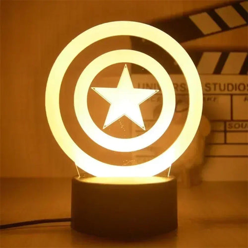 LED-lamp Marvel Avengers Captain America - 3D-schild, 18cm