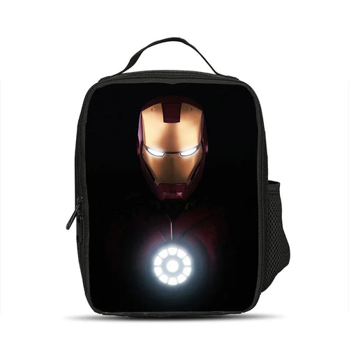 Avengers Iron Man-geïsoleerde lunchtas – donkere helm, ronde reactor