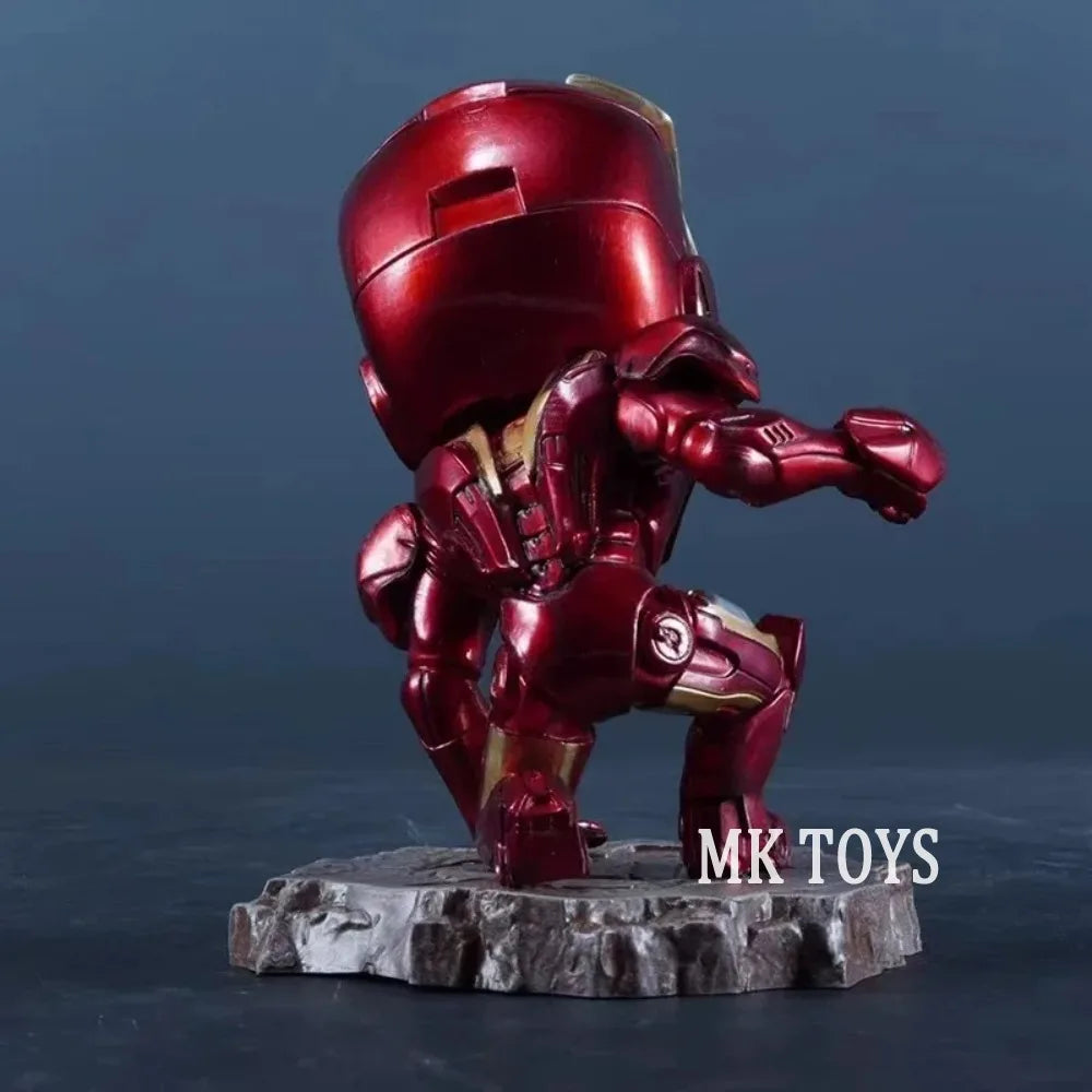 Chibi Iron Man-figuur op één knie - MK Toys, 13 cm