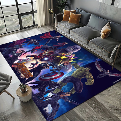 Avengers 3D-tapijt – ontwerp met nachtpaarse team