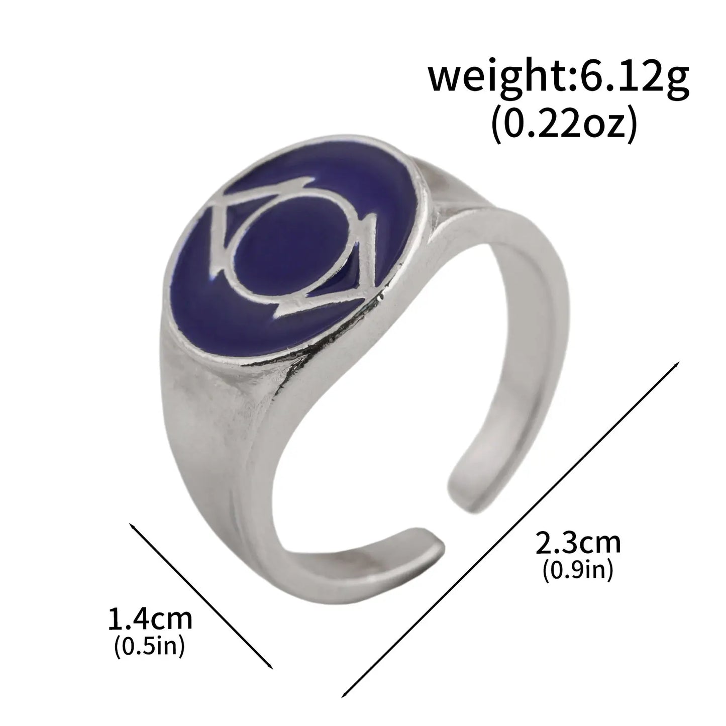 Avengers-ring - Blauw pijlsymbool