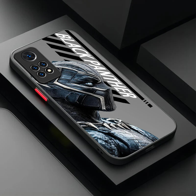 Xiaomi-hoesje Avengers Black Panther – profiel met grijze tekst