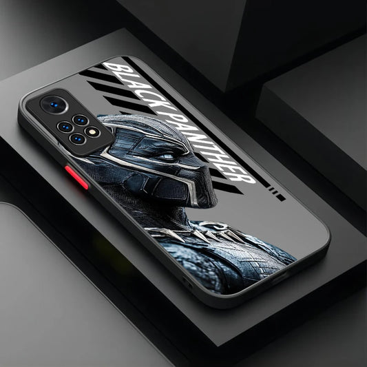 Xiaomi-hoesje Avengers Black Panther – profiel met grijze tekst