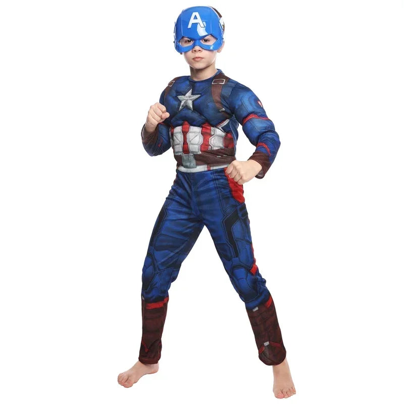 Captain America-kinderkostuum - Gespierd pak met schild