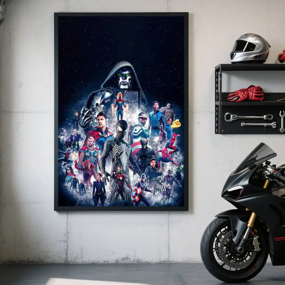 Avengers Doomsday-poster - Sterrensilhouetontwerp Doctor Doom