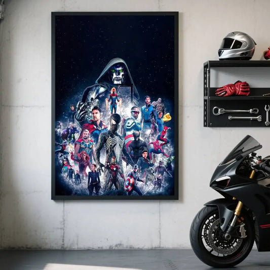 Avengers Doomsday-poster - Sterrensilhouetontwerp Doctor Doom