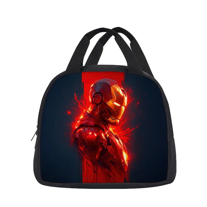 Avengers Iron Man-lunchdraagtas – donkerrood silhouet in profiel