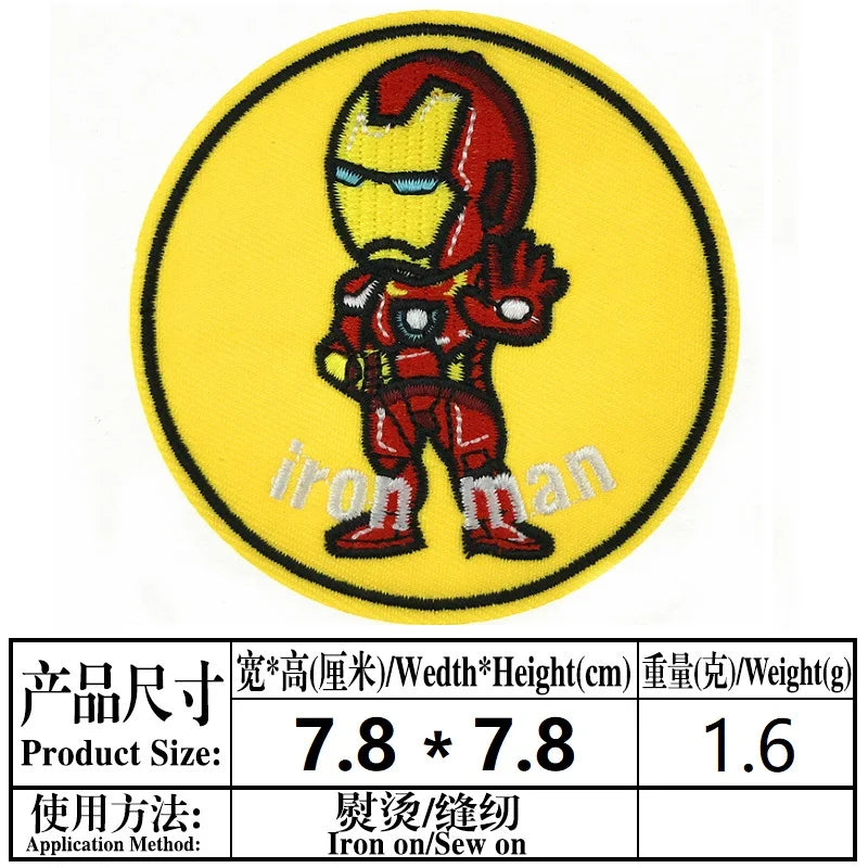 Set van 5 opstrijkbare Marvel Avengers-patches