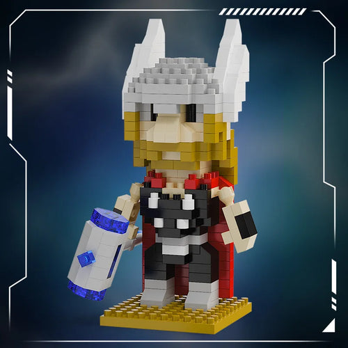 Avengers Thor Chibi Bouwstenen - Gevleugelde Helm en Hamer