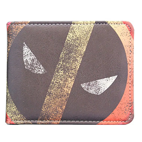 Avengers-portemonnee Deadpool – witte ogen, gouden diagonaal