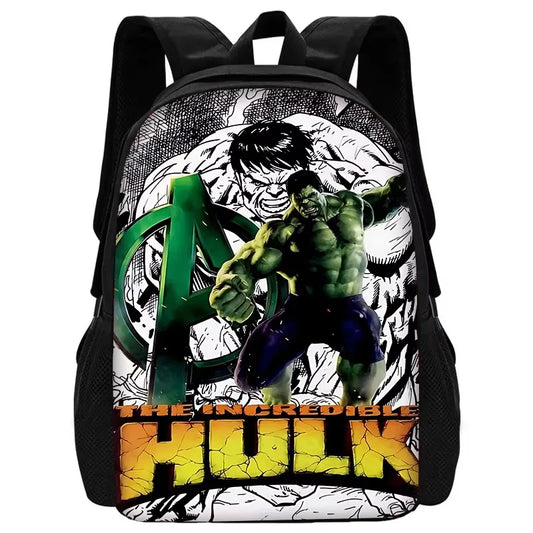 Hulk-rugzak voor kinderen - groen Incredible Hulk Avengers-logo in comicstijl