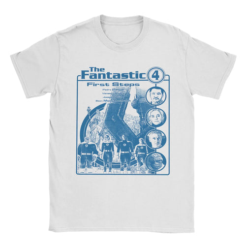 T-shirt The Fantastic 4 First Steps - Affiche rétro bleue, unisexe