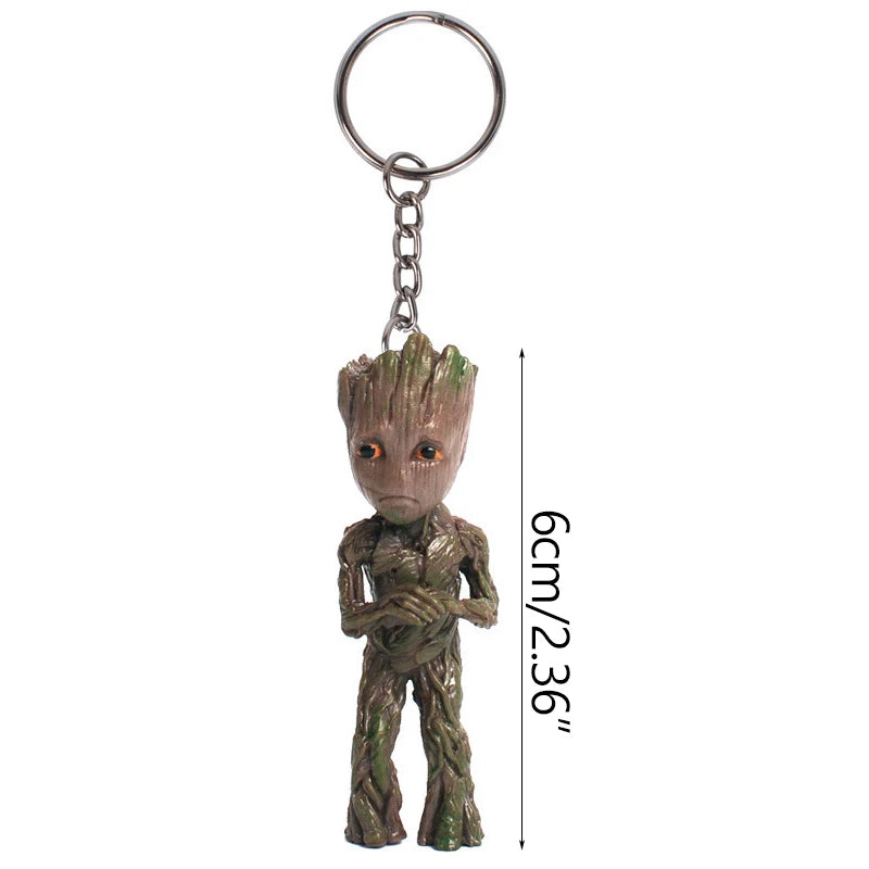 Porte-clés figurine Baby Groot 3D - Collection de costumes variés