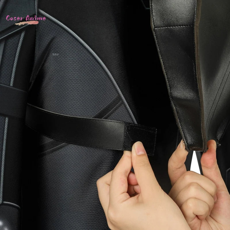 Costume cosplay Black Widow, film - Combinaison noire, ceinture dorée, adulte