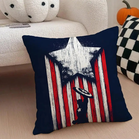 Kussenhoes Captain America - Dynamisch portret