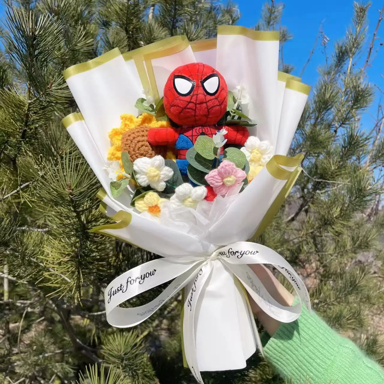 Avengers Spider-Man-cadeauboeket - Handgemaakt knuffeldier