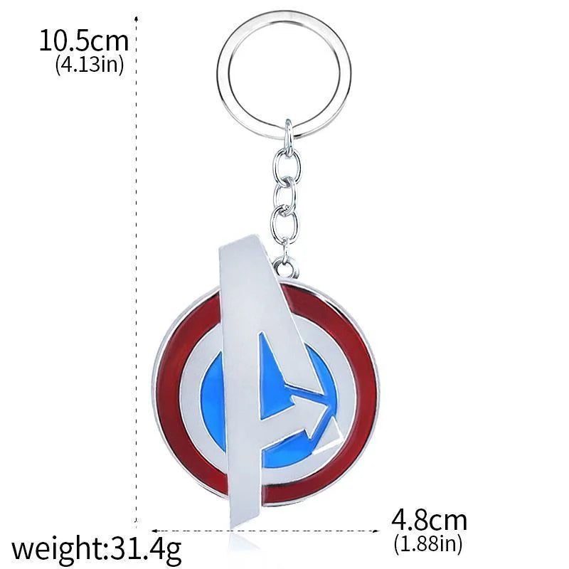 Avengers-sleutelhanger met A-logo - Blauw-rood schild