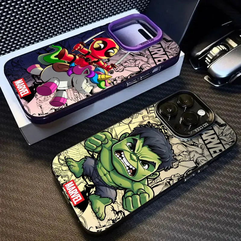 Xiaomi Avengers Hulk-hoesje - Chibi met opgeheven vuist, witte rand