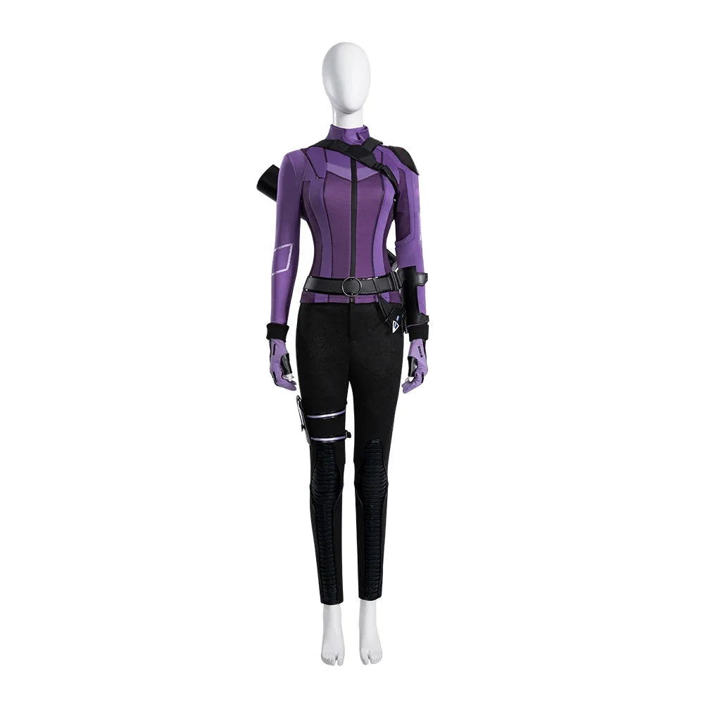 Kate Bishop-kostuum - Paarse en zwarte jumpsuit