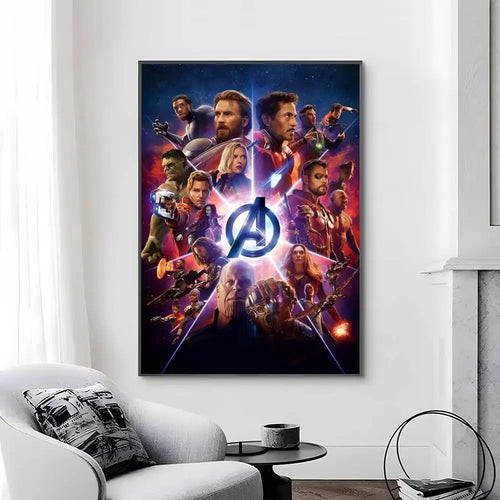 Avengers Infinity War-poster - Teamontwerp met Rood Logo