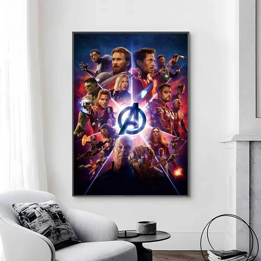Avengers Infinity War-poster - Teamontwerp met Rood Logo