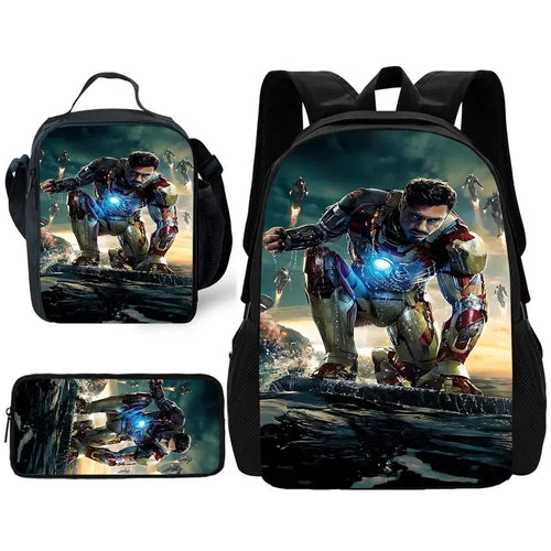 Avengers Iron Man-rugzakset - Hurkend met onbedekt gezicht