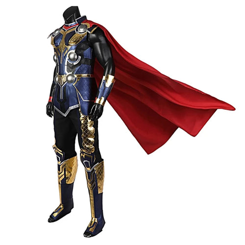 Thor Love and Thunder-cosplaykostuum - Odinson-pak met rode cape en pantser
