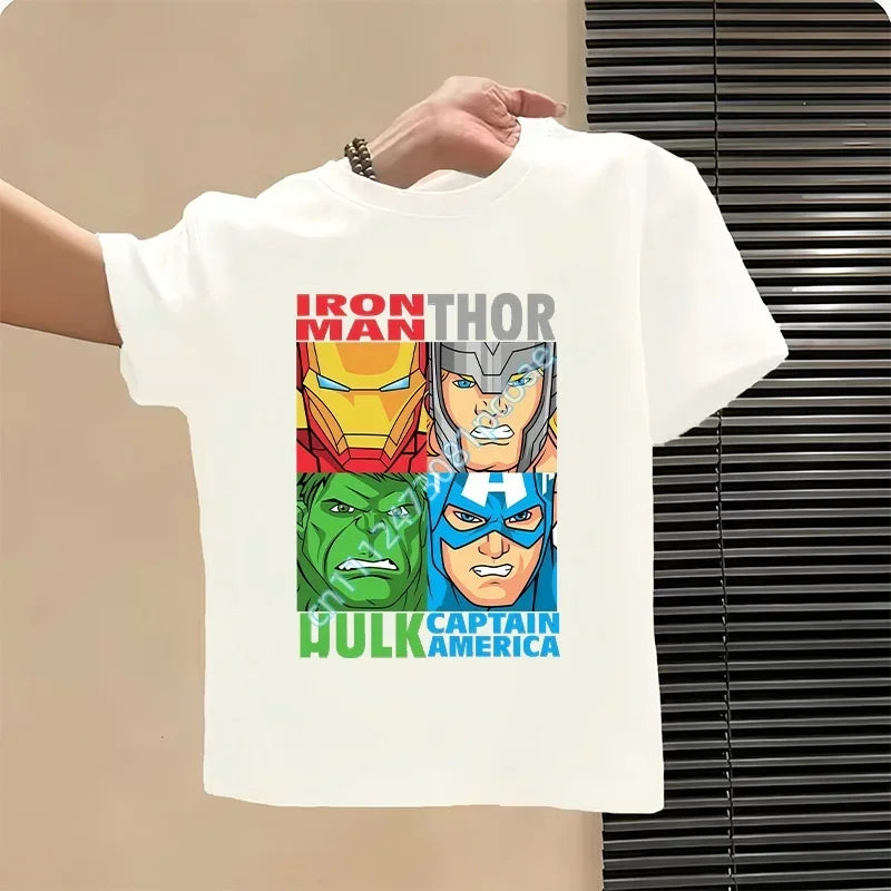 Avengers T-shirt voor kinderen - heldentrio-design wit