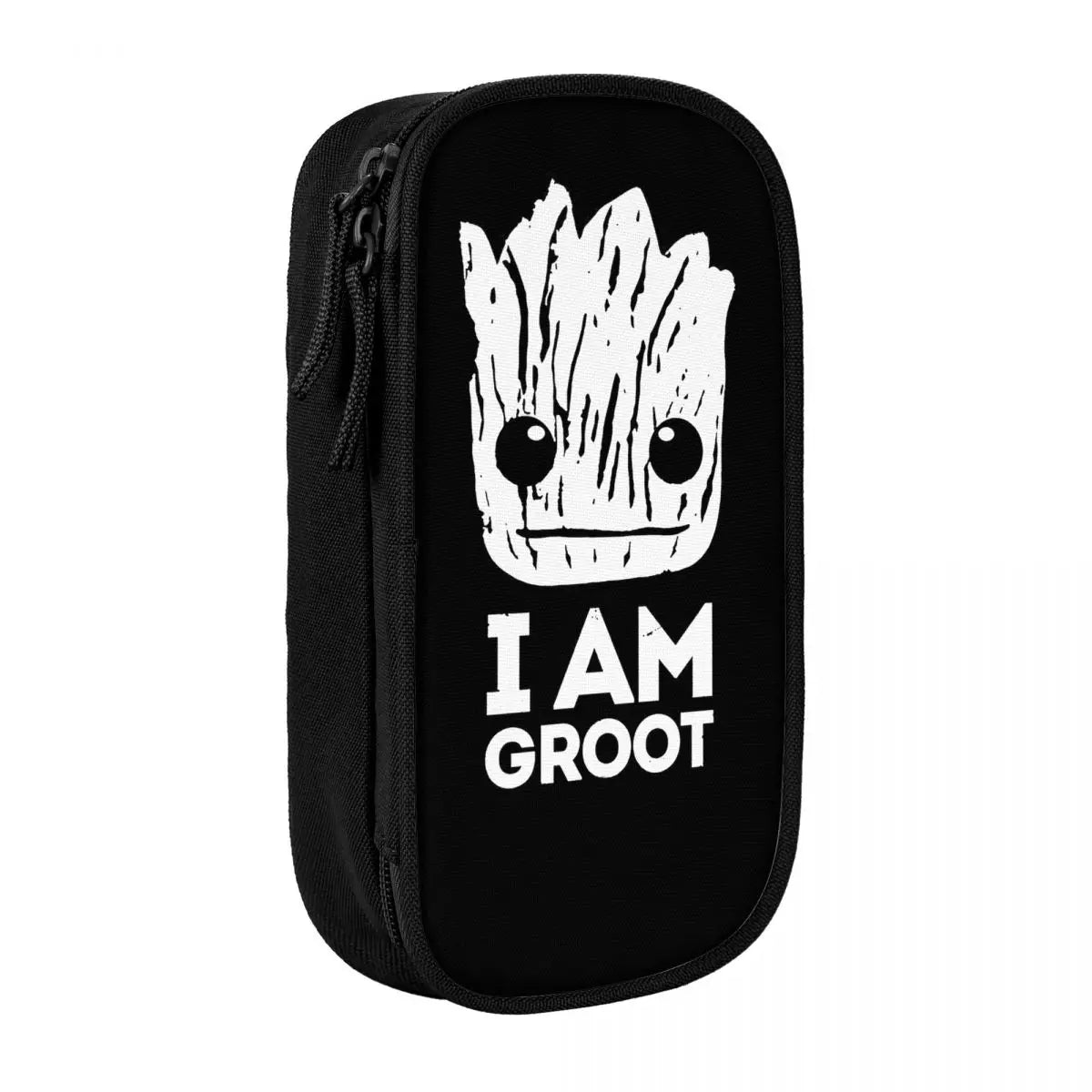 Avengers Baby Groot etui - I Am Groot-gravure op zwarte achtergrond