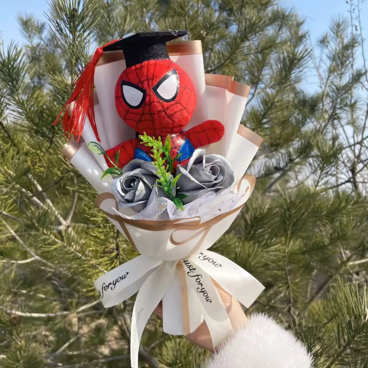 Avengers Spider-Man-cadeauboeket - Handgemaakt knuffeldier