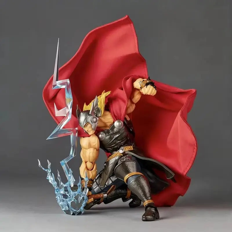 Thor-actiefiguur - Lichtgevende effecten, Mjolnir-hamer en stoffen cape