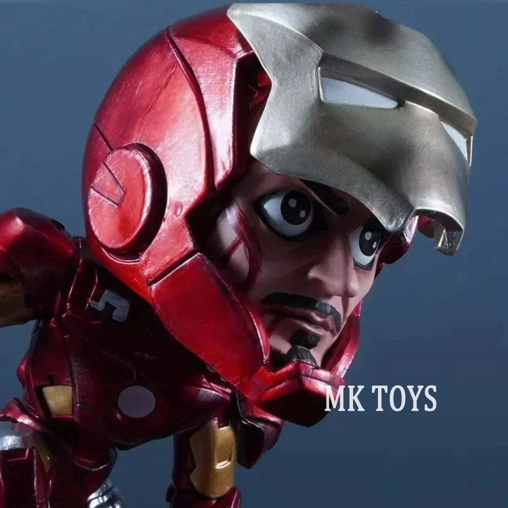 Chibi Iron Man-figuur op één knie - MK Toys, 13 cm