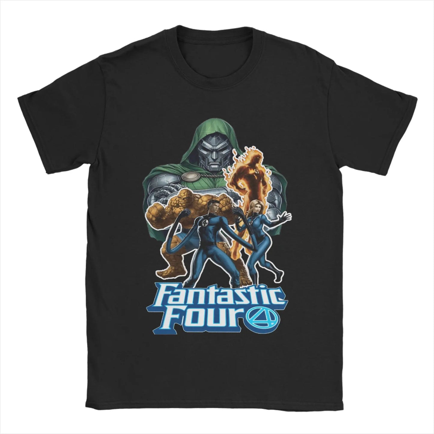 T-shirt The Fantastic 4 First Steps - Affiche rétro bleue, unisexe
