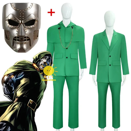 Doctor Doom-cosplaykostuum - Masker en groen pak