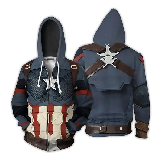 Avengers Captain America-hoodie – 3D-cosplayhoodie
