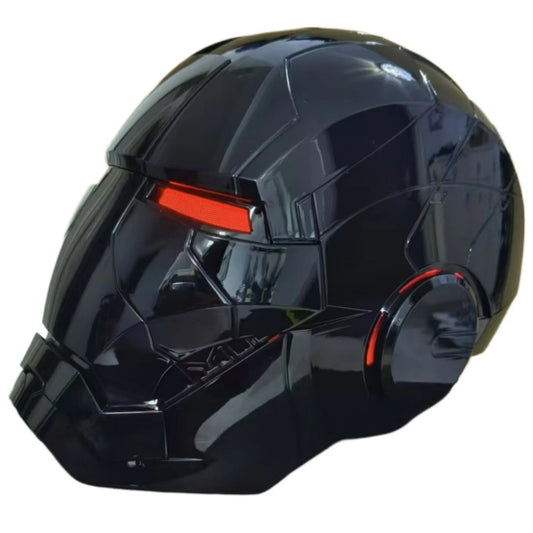 Zwarte Iron Man MK5-helm - Ledogen met spraakbesturing voor cosplay