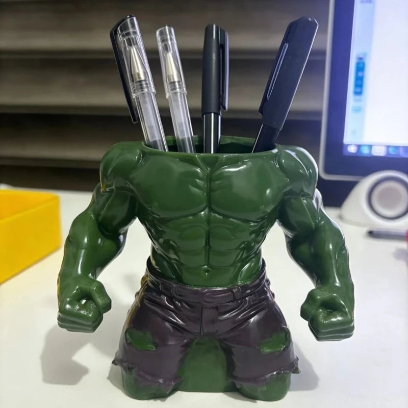 Hulk-potloodhouder - Gespierde buste voor op het bureau