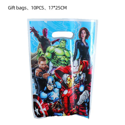 Avengers verjaardagsdecoratie - cadeauzakjes x10