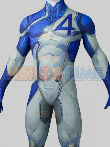 Fantastic Four-kostuum Mister Fantastic voor dames – blauw-grijs pak met pantserlook