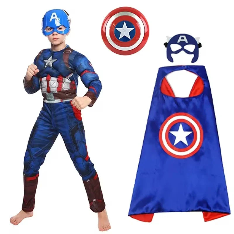 Captain America-kinderkostuum - Pak met schild, masker en cape